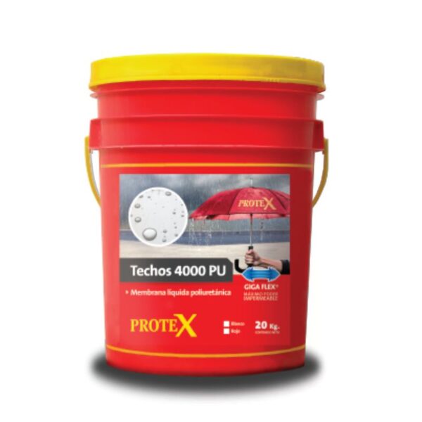 Protex - Techos 4000 PU Blanco Rojo